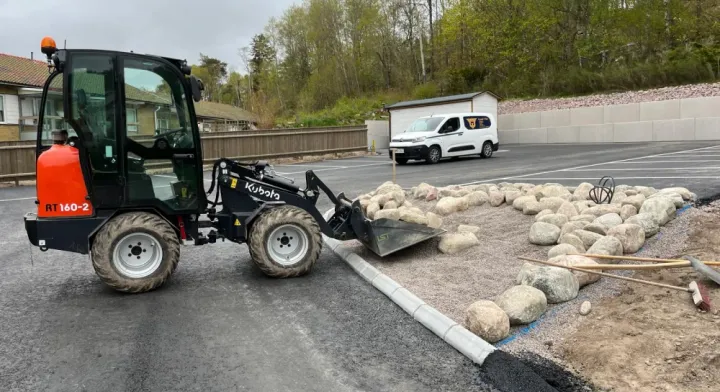 Maskinarbete på tomt i Uddevalla